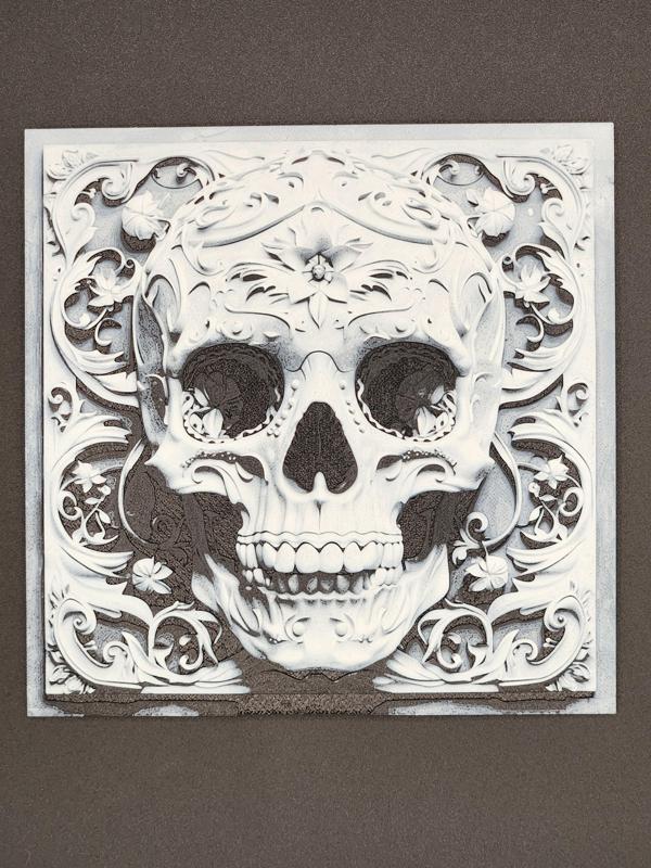 Sugar Skull in the Frame Hueforge