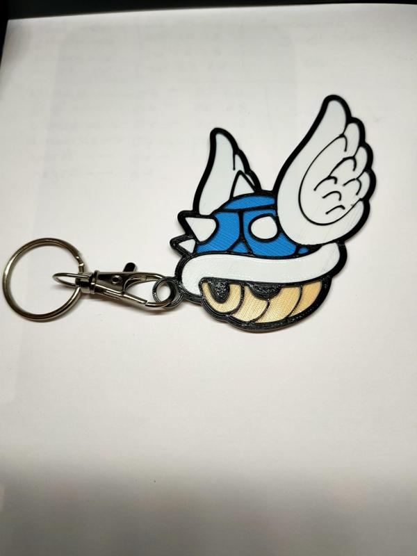 Supermario Shell Blue Keychain