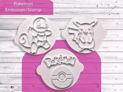 Pokemon Cookie Biscuit Stamp Fondant Cake Decorating Icing Cupcakes Stencil Embosser