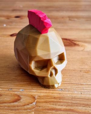 Low poly punk skull