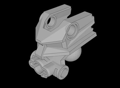 Lego Compatible (47312.dat) Bionicle Compatible Head Connector Block (Toa Metru)
