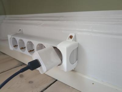 Power strip holder / mount