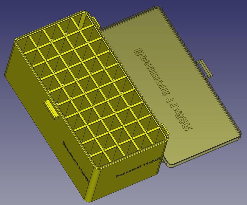 Beaumont 11X52mm Rimmed, Head Up, Snug Snap Latch Modular Ammo Box