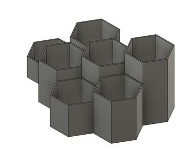 Hexagon based pencil holder