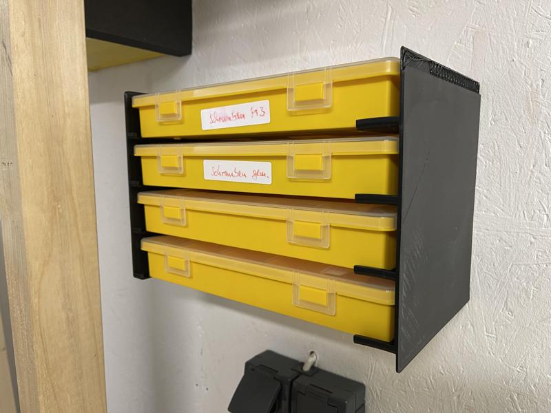 Spare Parts Box holder / Regal für Sortierkästen