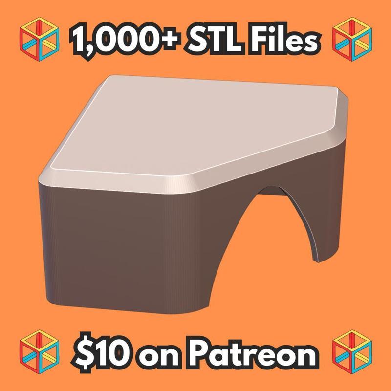 Corner Reptile Hide for Terrariums and Vivariums MineeForm FDM 3D Print STL File