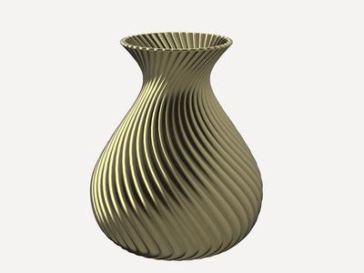 Twisted Ribbed Vase