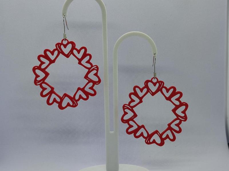 Red Heartbeat Earrings