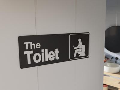 The Toilet - 'The Office' style Sign
