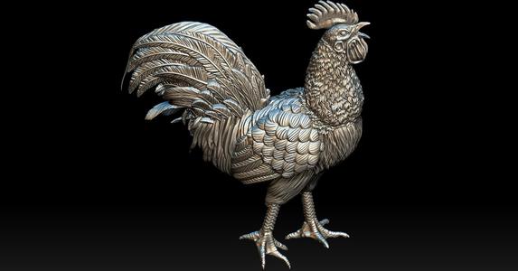 Rooster Statue 3D Print model
