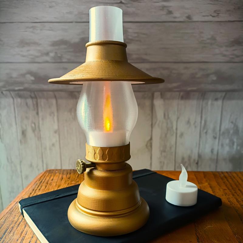 Vintage flickering LED candle lamp