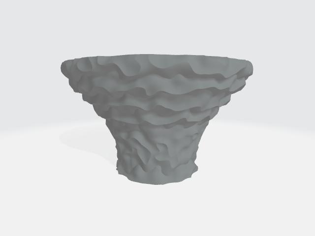round squiggly wave vase