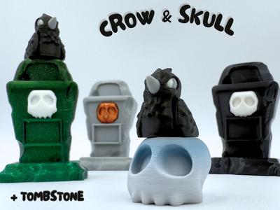 Crow & Skull + Tombstone Bundle