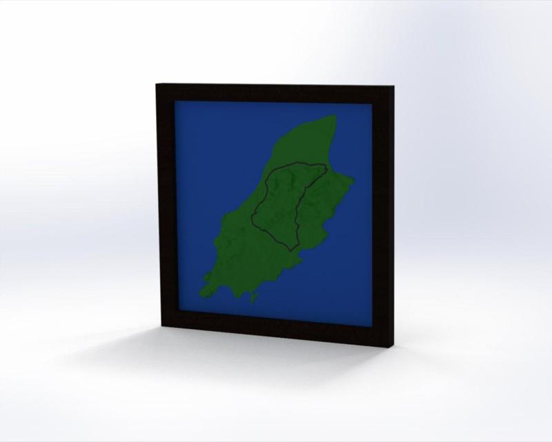 Isle of Man TT Race Track for 9x9 Picture Frame