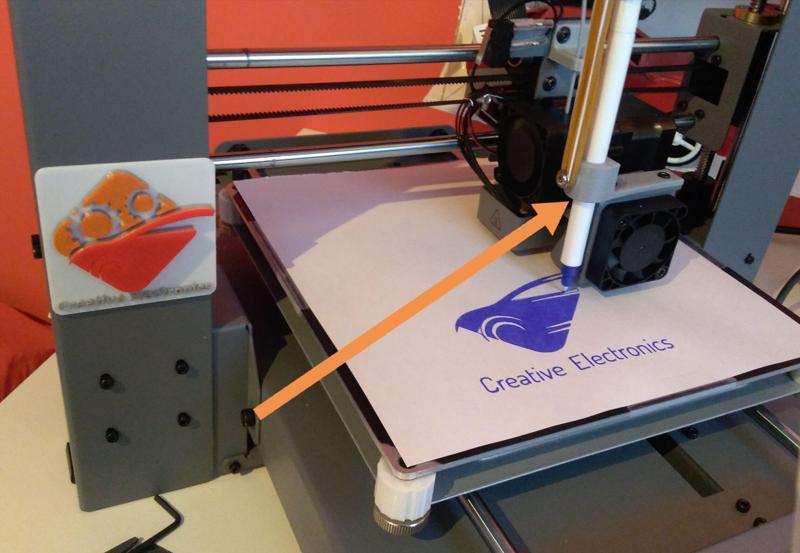 Make from your 3D Printer a '2D' Printer/Plotter Pen holder