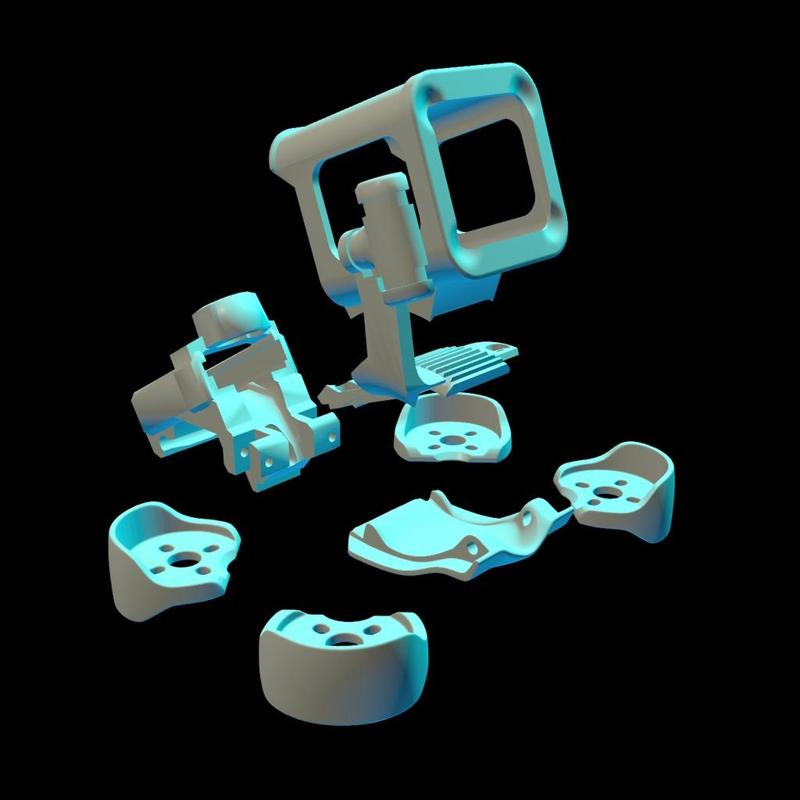 VTX, RX, GPS, GoPro Session 5 mounts, motors and fpv camera protection for Armattan Rooster and Chameleon Ti