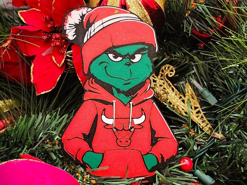 Grinch Bulls Ornament