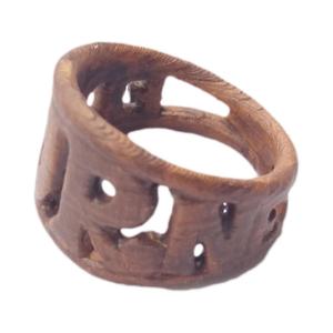 EDURNE ring with letters on two rings and customized