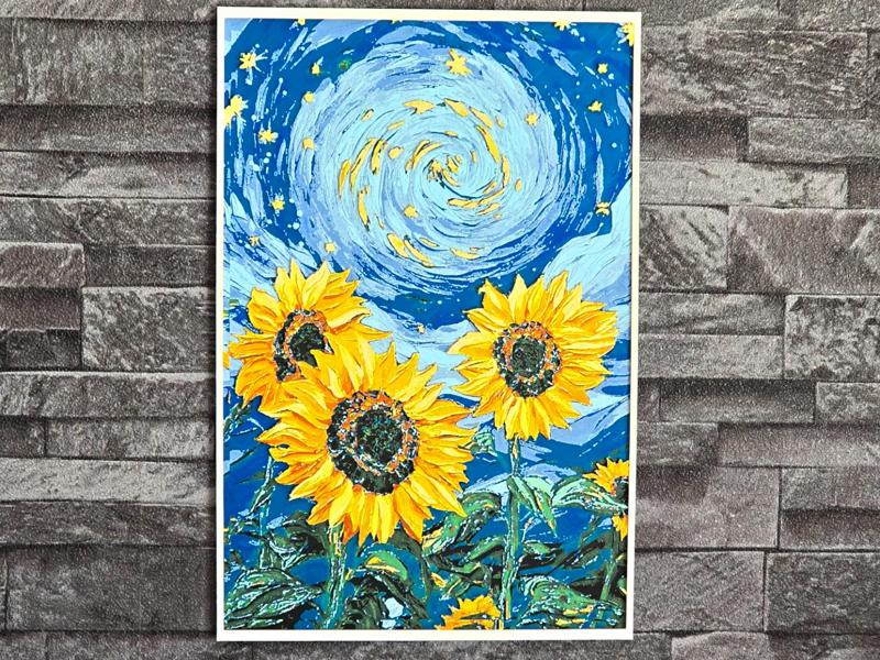 Hueforge sunflower style Van Gogh