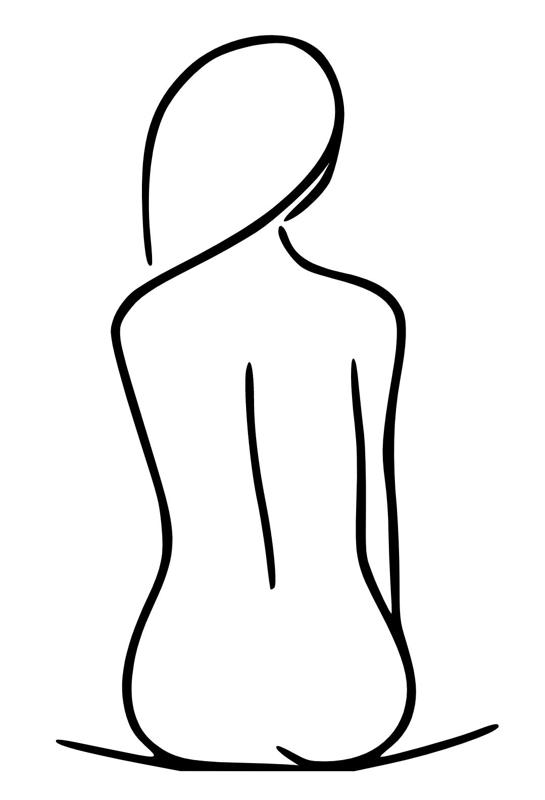 Sitting Female Wall Art