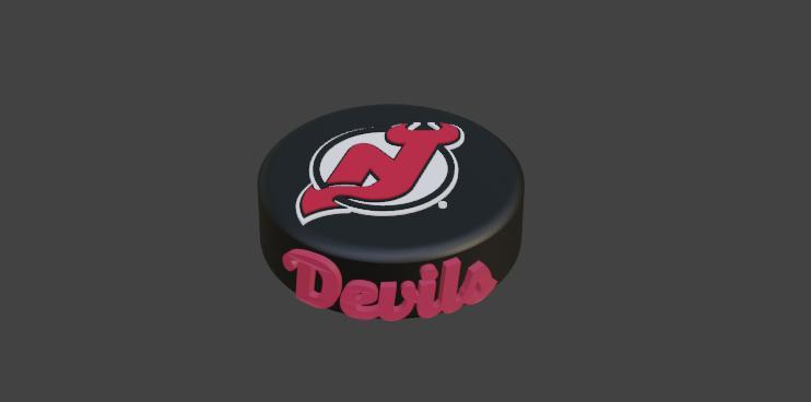 New Jersey Devils Hockey Puck