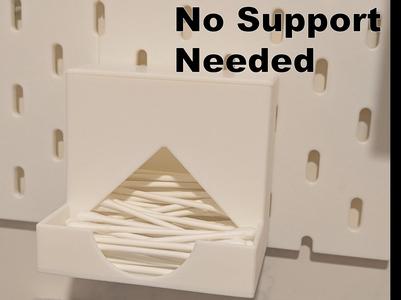Skadis Q-Tips Box Wall Mount No Support Needed