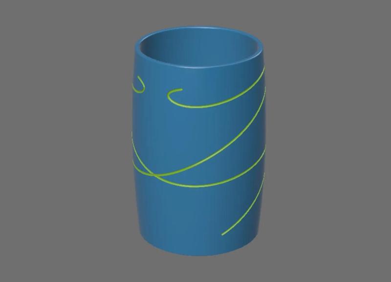 Vase 102 - Moden Profile with Embossed Design   