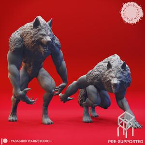Werewolf Pack - Tabletop Miniatures (Pre-Supported)