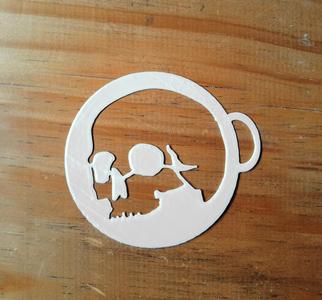 Skull COFFEE COFFEE STENCIL COOKIES PASTRY TOO