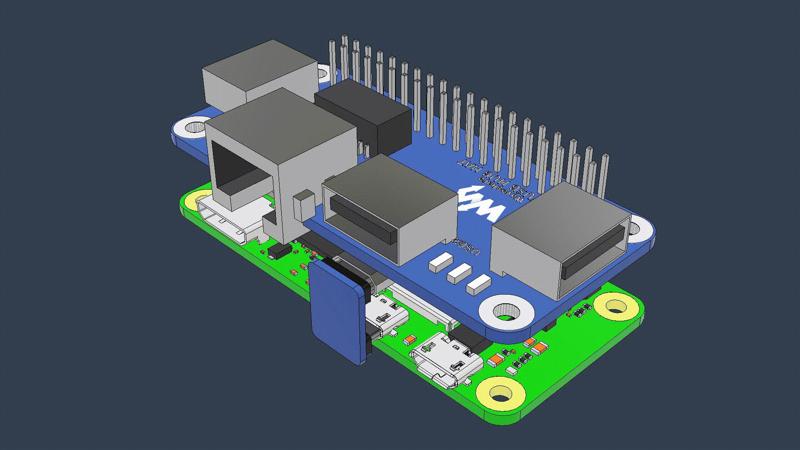 Waveshare - LAN/USB HUB HAT (RPI0WH/RPI02WH)   