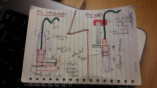 Tablet Holder Flex Arm Improved Hook-mounted-method