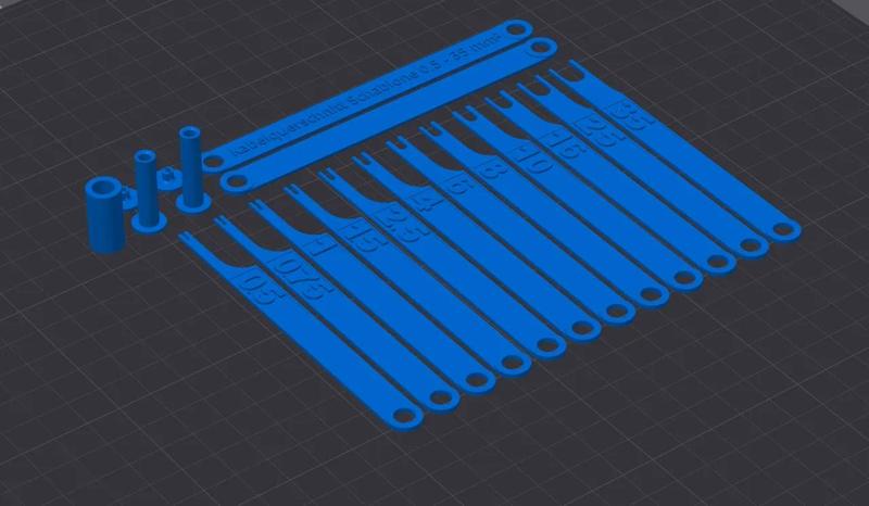Kabelquerschnitt Schablone (cable cross section stencil)   