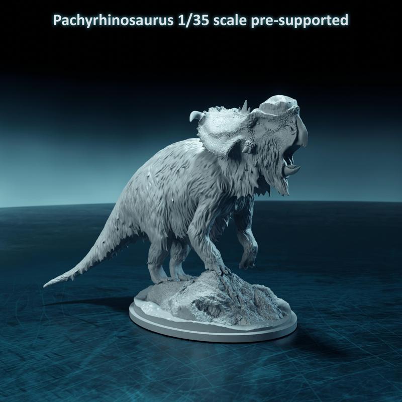 Pachyrhinosaurus roaring  1-35 scale pre-supported dinosaur