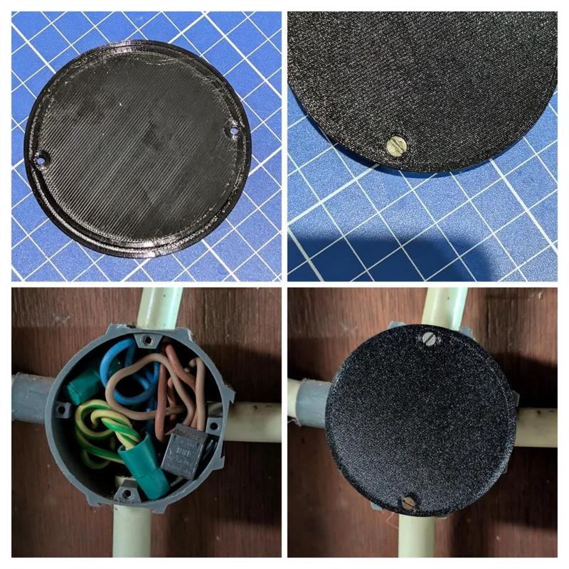 Basic Cover for Round Electric Junction Box PETG   