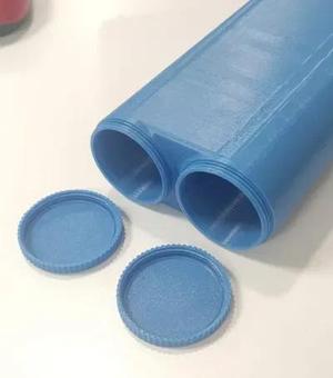 Double Tube Container threaded caps   