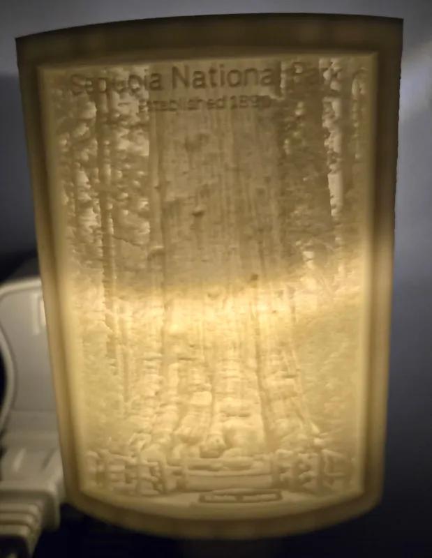 Sequoia National Park Nightlight Lithophane   