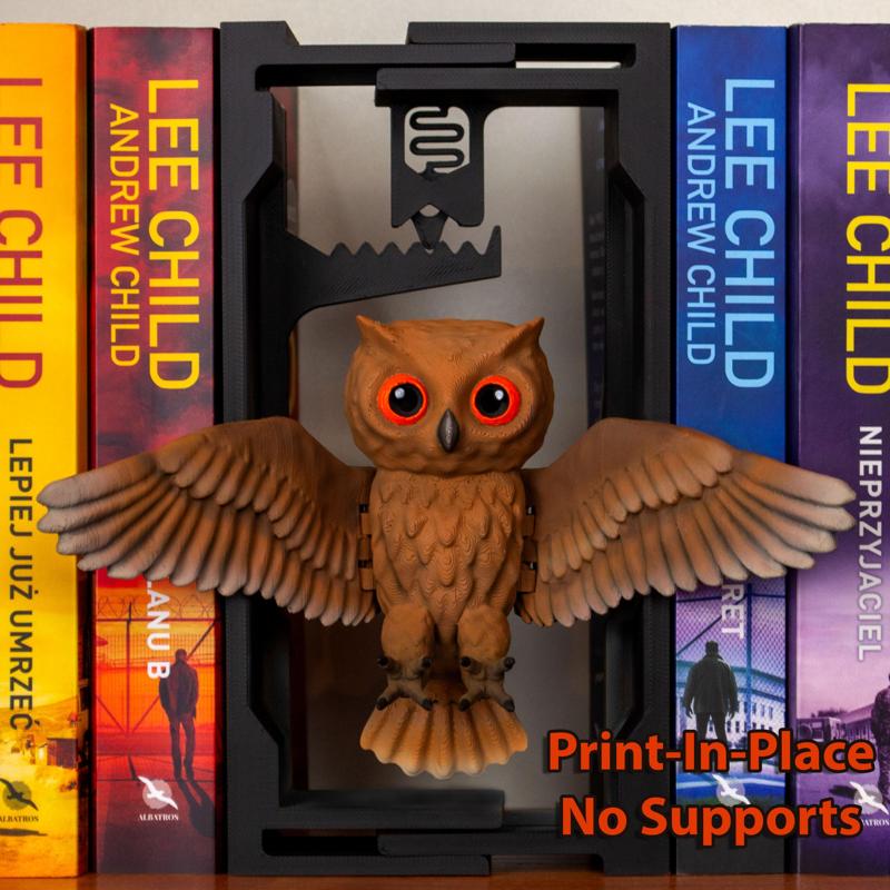 Flying Owl: Adjustable Book Nook
