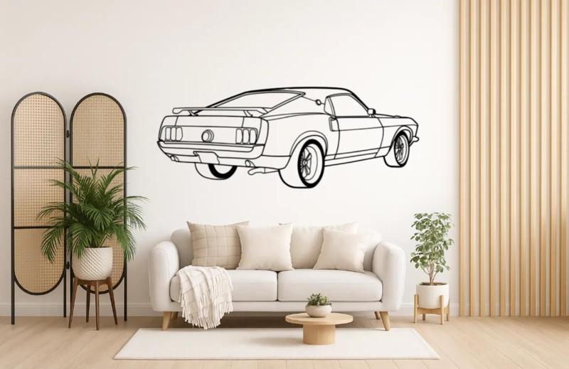WallArt Ford Mustang Mach 1 1969   