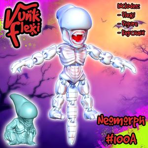 Alien Neomorph MultiColor Flexi Print-In-Place + figure & keychain