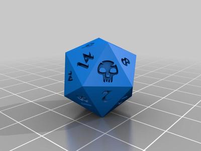 D20 Skull Magic the Gathering