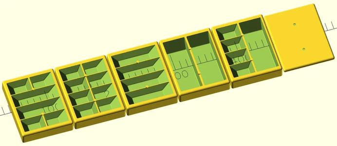 Customizable, stackable Screw Boxes   