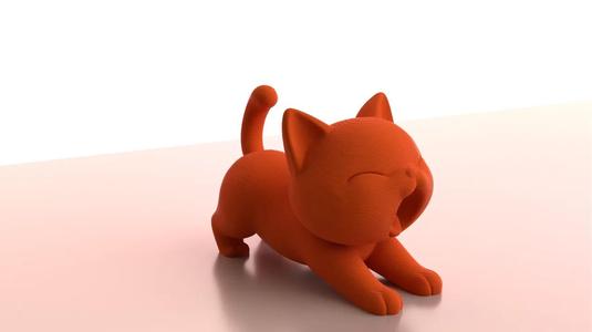 Cute Yawning Cat Figurine   