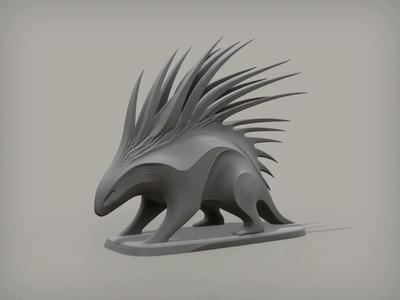 Porcupine Statue   