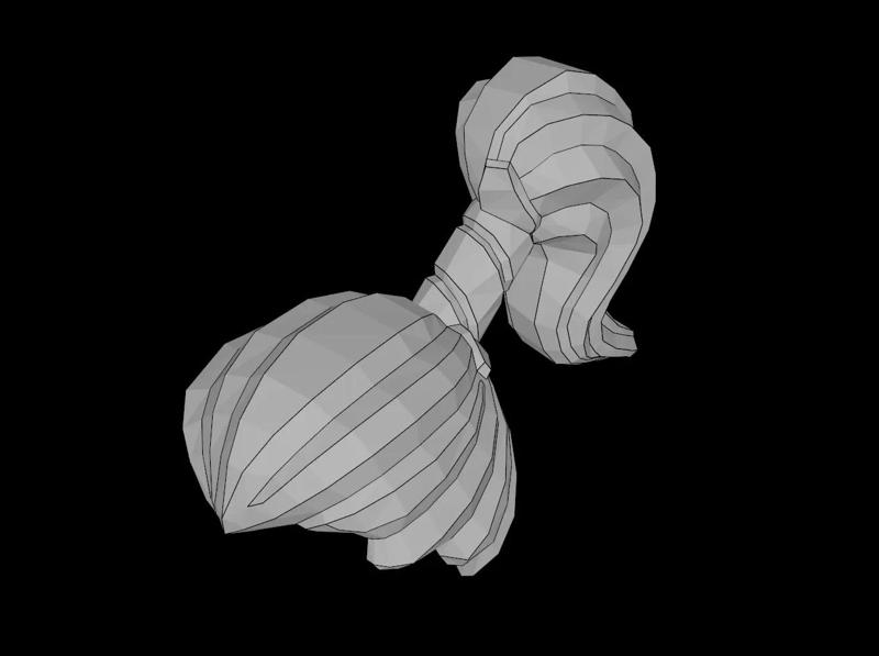 Lego Compatible (65425.dat) Minifig Hair Pulled Back into High Ponytail with Wrap Pattern   