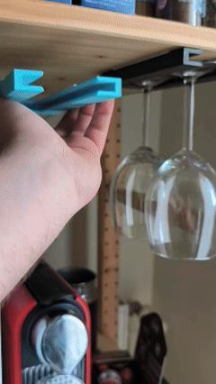 WineFlip – The wall-mounted holder for upside-down wine glasses   