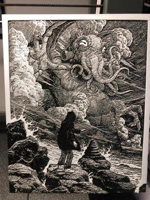 Kraken Sea Monster 19th Century Engraving (Hueforge)   