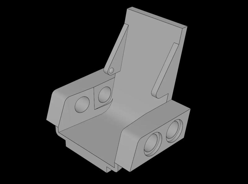 Lego Compatible (2717.dat) Technic Seat  3 x  2 Base   