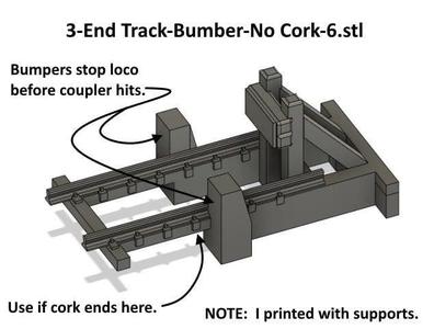 N Scale End of Track with Shell Bumper....