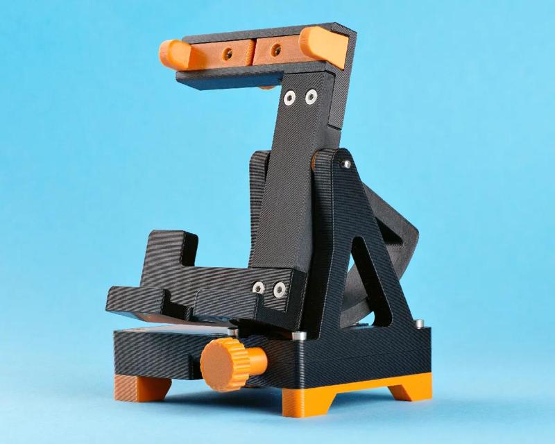 Adjustable-angle smartphone stand.   