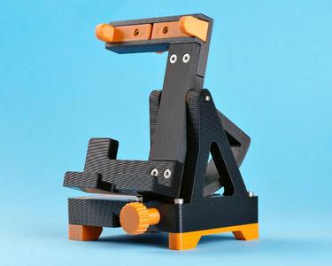 Adjustable-angle smartphone stand.   